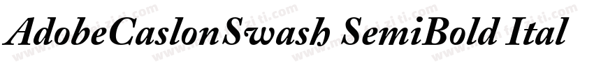 AdobeCaslonSwash SemiBold Italic字体转换
